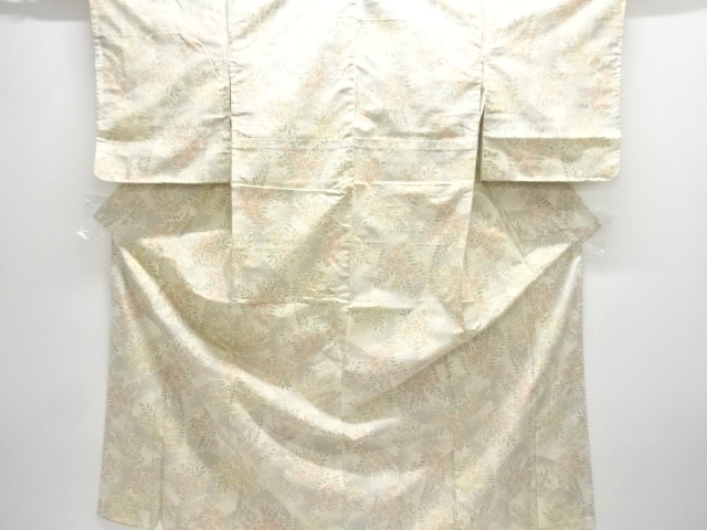 JAPANESE KIMONO / UNUSED TOKAMACHI TSUMUGI / WOVEN FLOWER KIKKO 